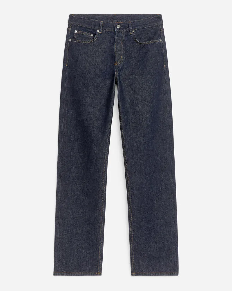 Arket Ocean Loose Straight Jeans - Blau Dunkelblau