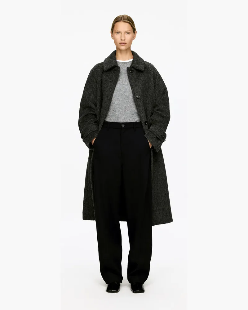 Arket Hose Mit Barrel Leg -Schwarz Schwarz