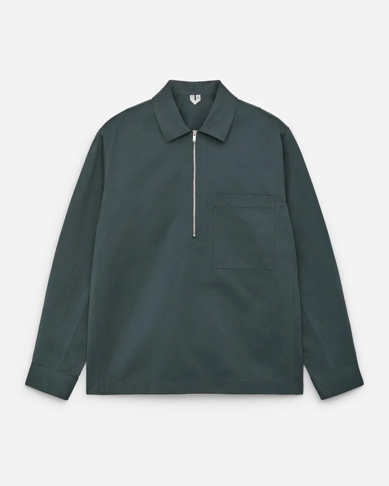 Arket Lässiges Popover-Hemd - Blau Dunkelgrün