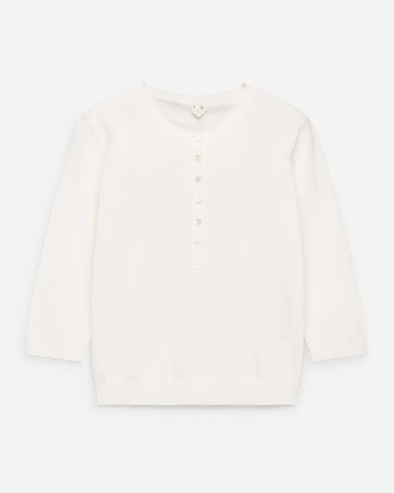 Arket Henley-Oberteil Aus Baumwolle -Weiß Weiß