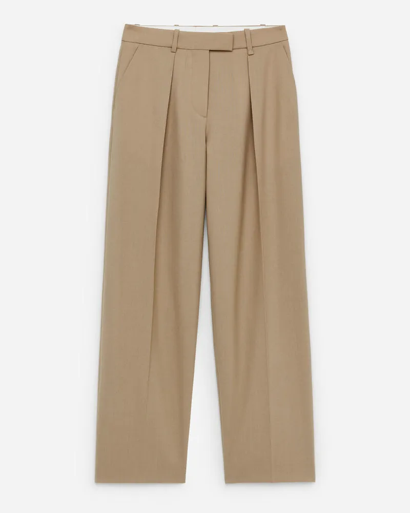 Arket Elegante Hose Mit Hohem Bund - Beige Beige