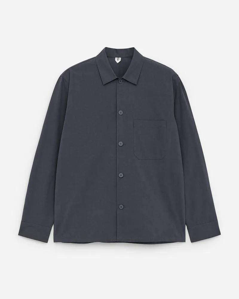 Arket Popeline-Hemd - Blau Dunkelblau