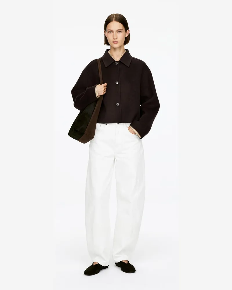 Arket Doubleface-Overshirt Aus Wollmischung -Braun Braun