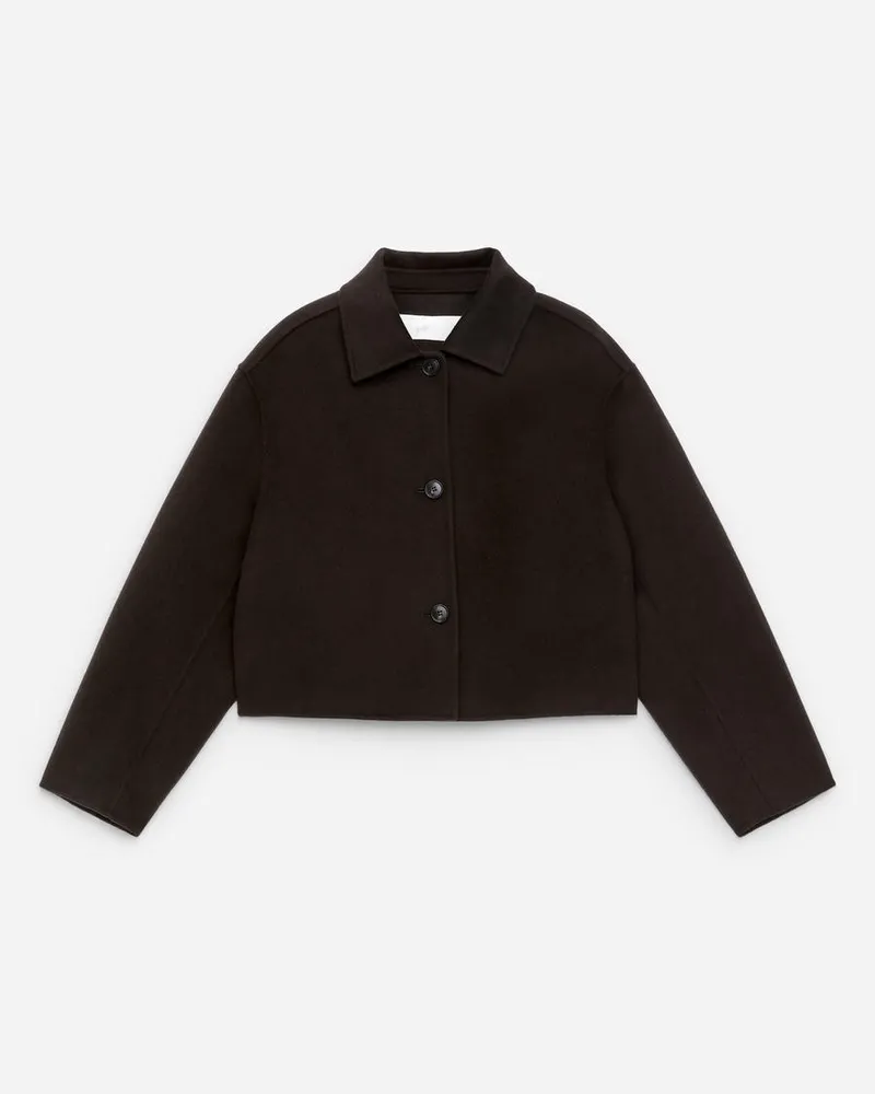 Arket Doubleface-Overshirt Aus Wollmischung -Braun Braun