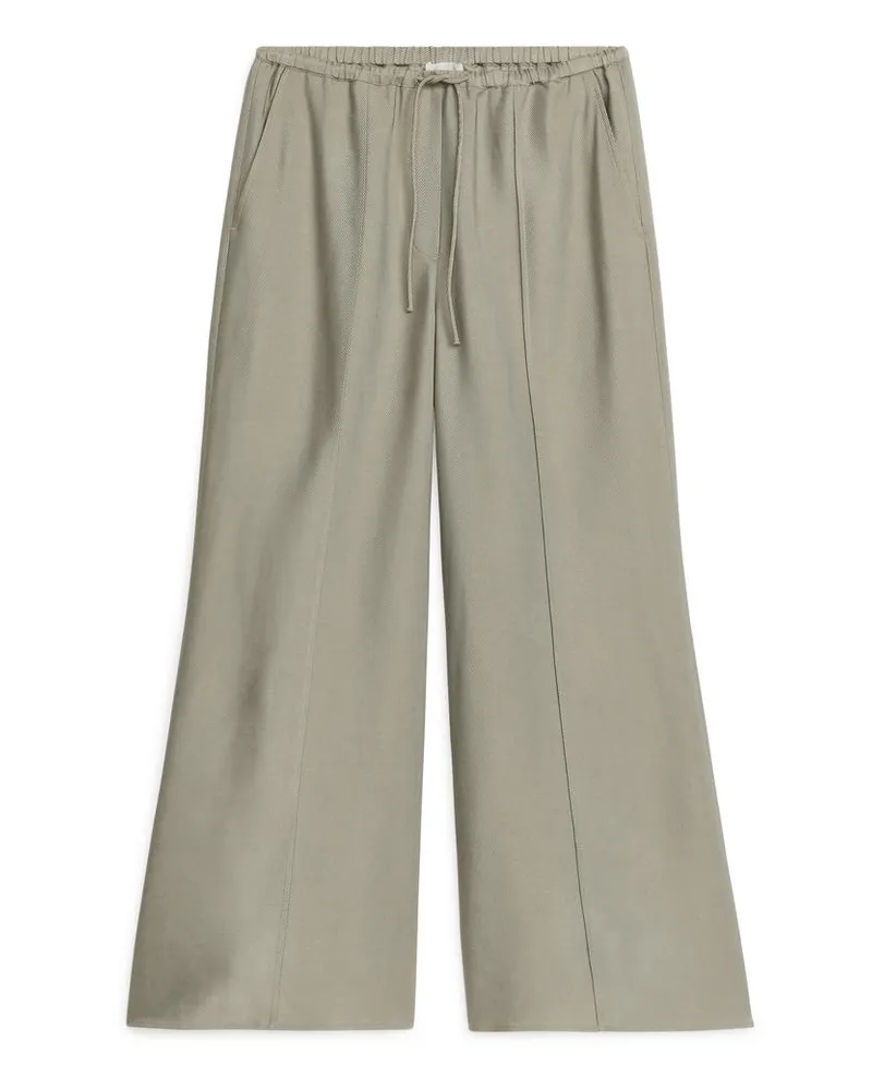 Arket Lockere Twillhose - Beige Taupe