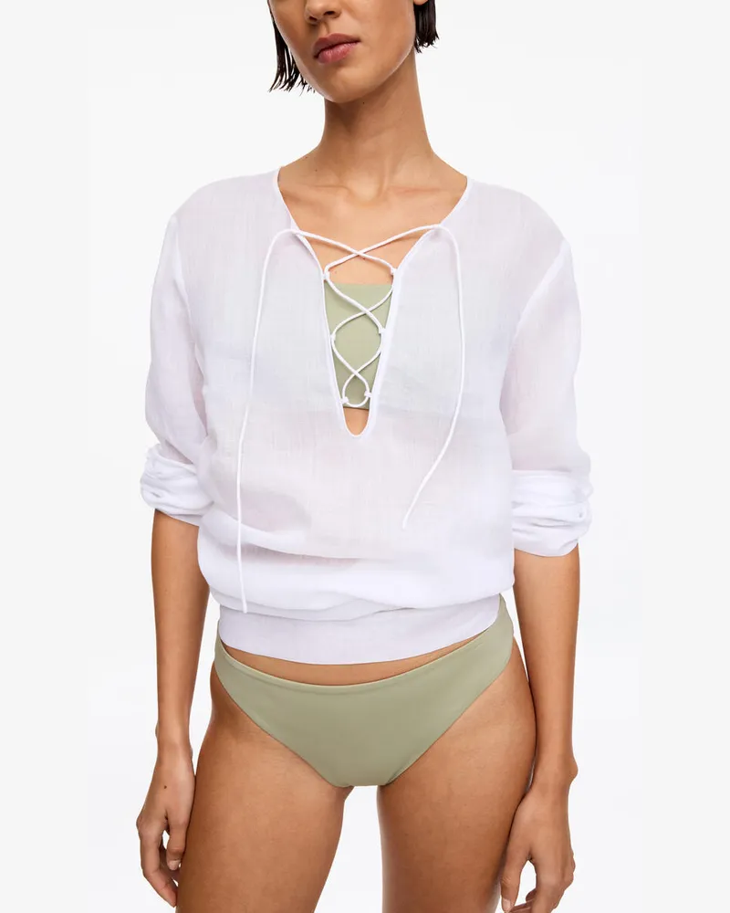 Arket Sportliche Bikinihose -Beige Beige