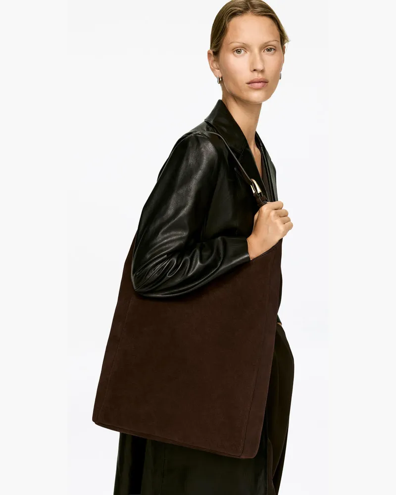Arket Suede Tote Bag -Braun Braun