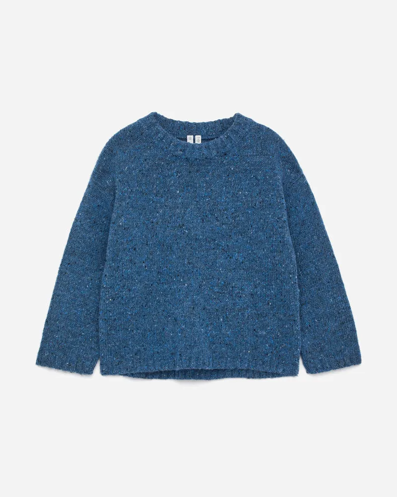 Arket Pullover Aus Noppenwollmischung -Blau Blau