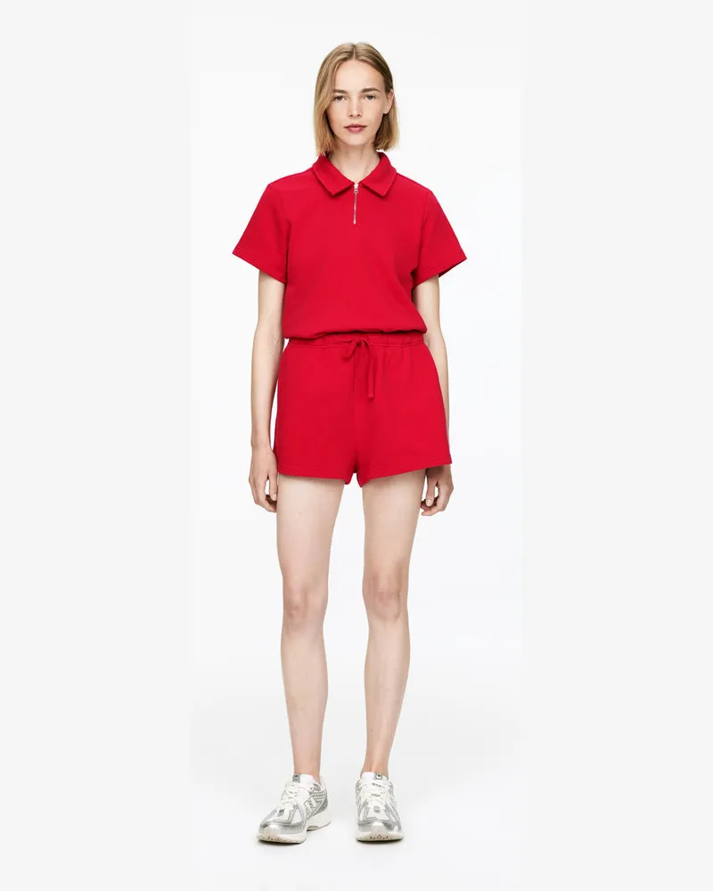 Arket Shorts Aus Baumwollfrottee -Rot Rot