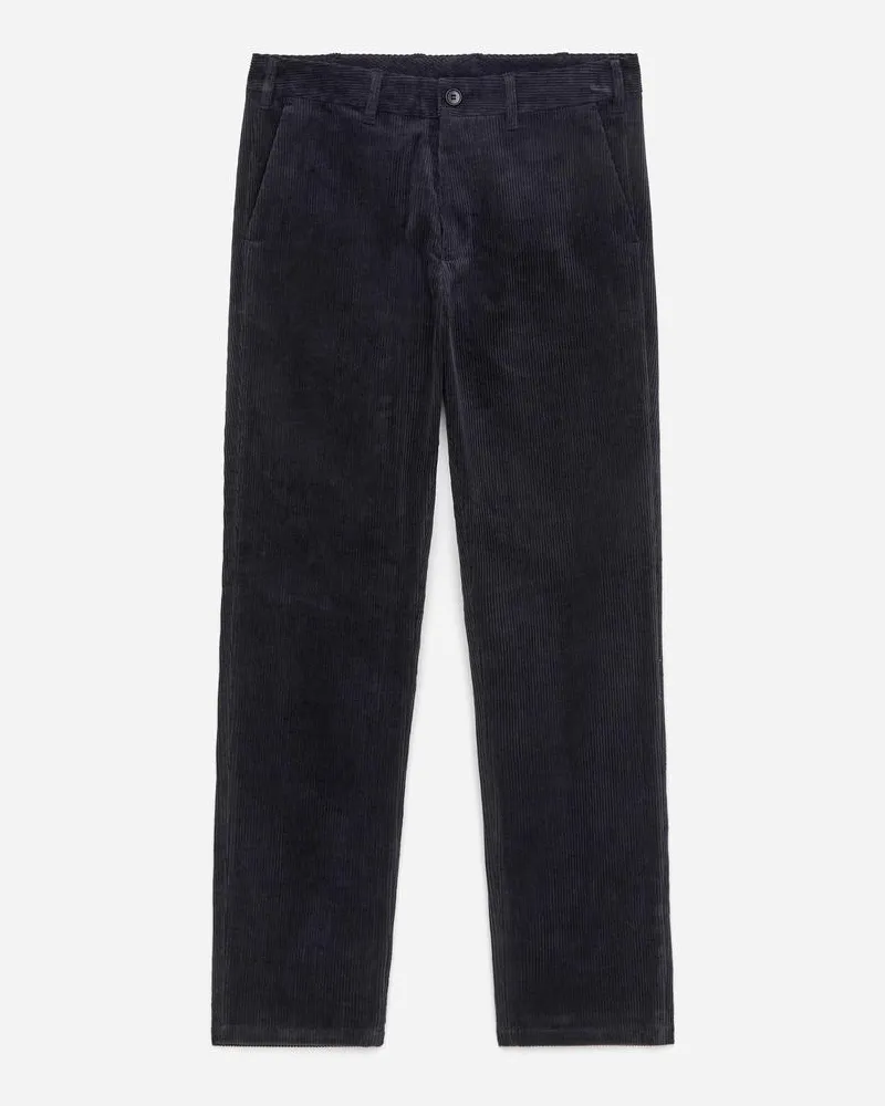 Arket Gerade Geschnittene Chinohose Aus Cord -Blau Blau