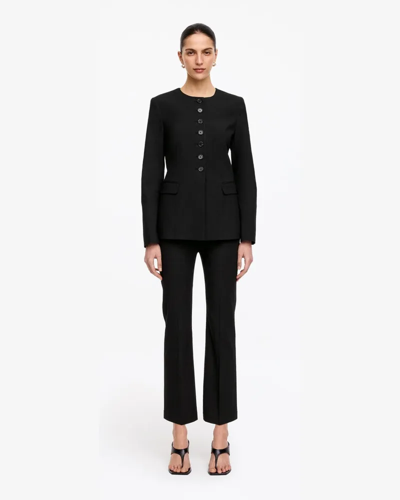 Arket Blazer Aus Leinenmischung -Schwarz Schwarz