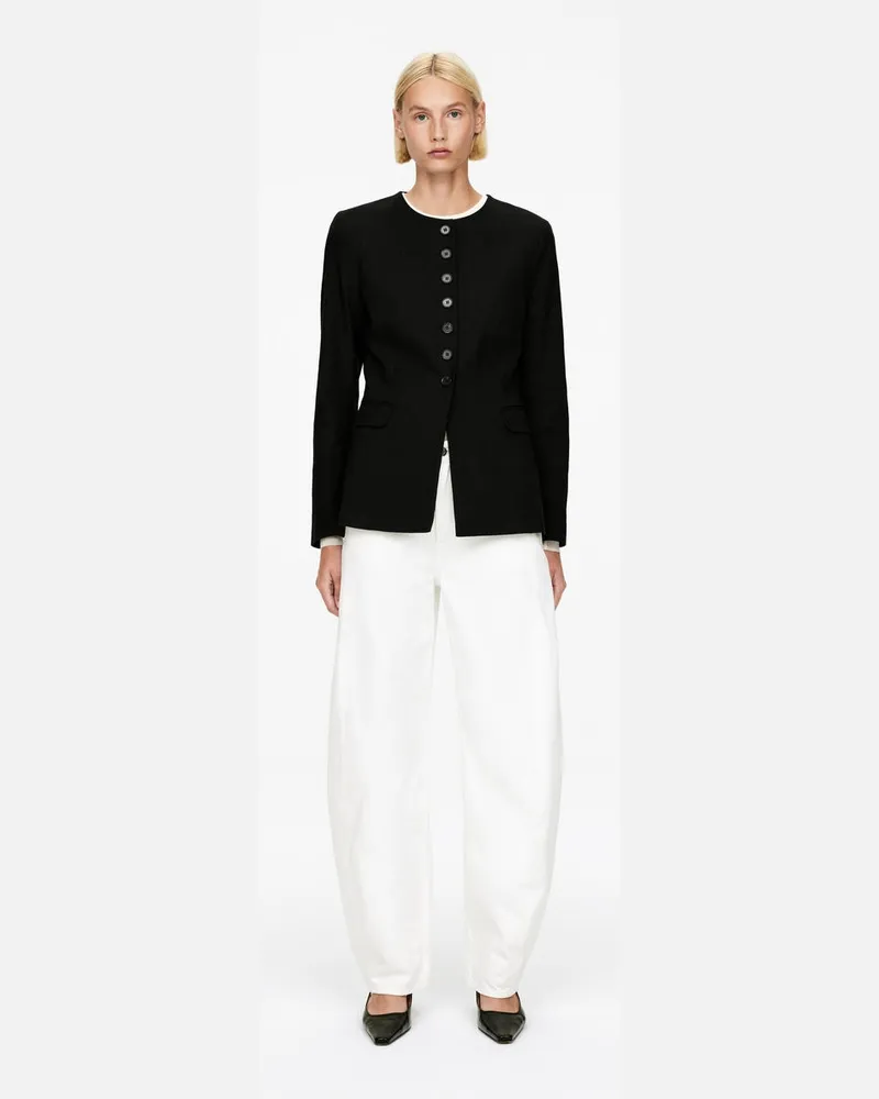 Arket Blazer Aus Leinenmischung -Schwarz Schwarz