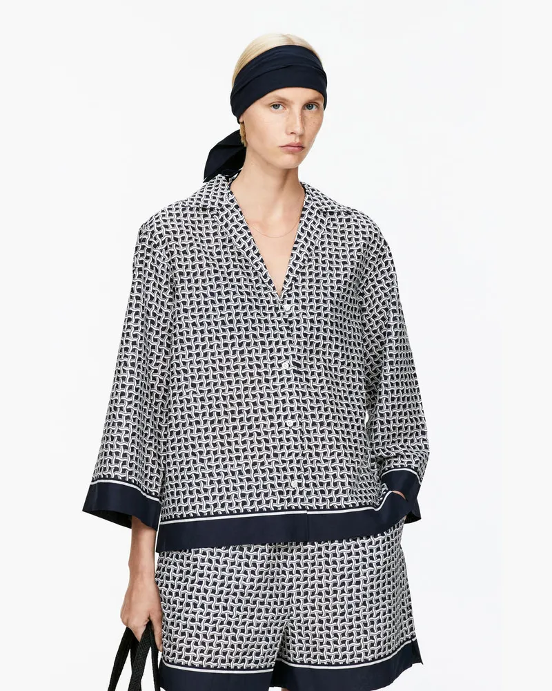 Arket Bedrucktes Hemd -Blau Blau