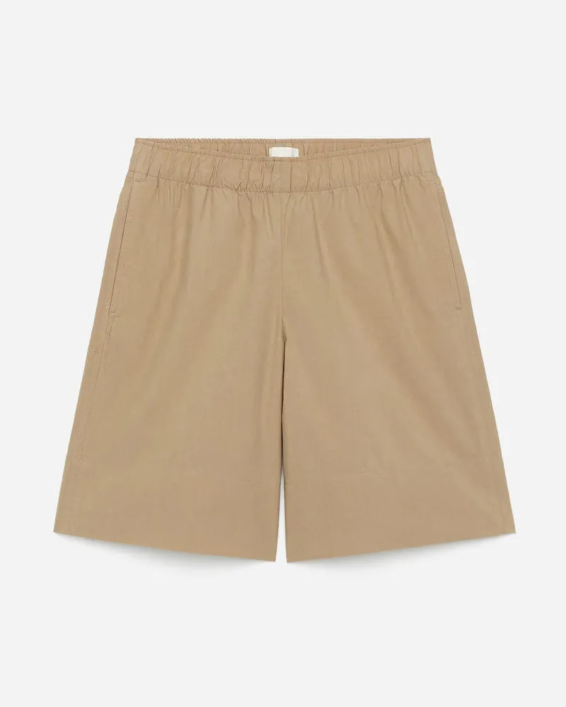 Arket Shorts Aus Baumwoll-Popeline - Beige Beige