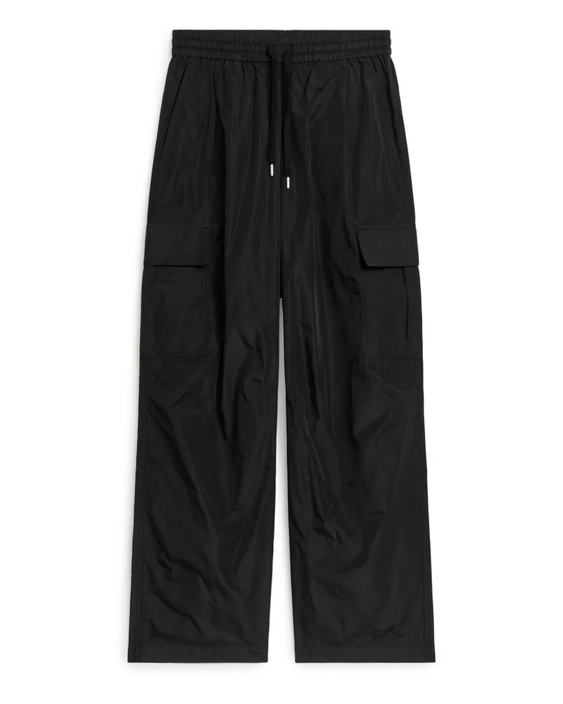 Arket Cargo-Hose Aus Taft - Schwarz Schwarz