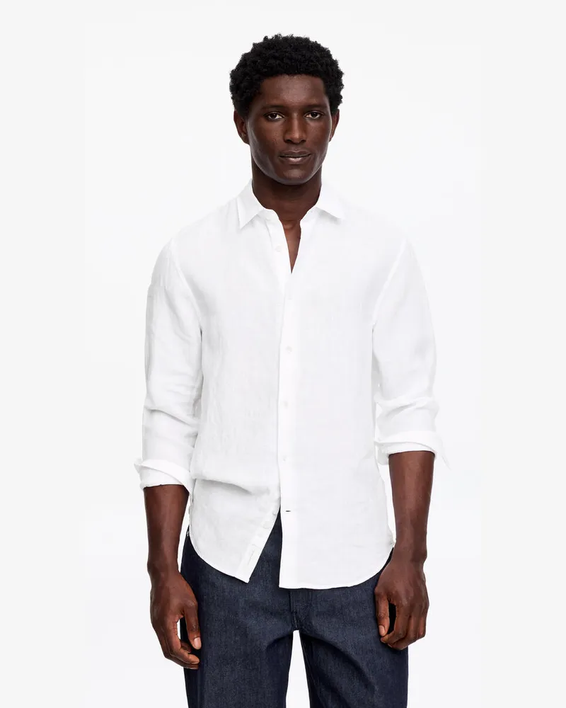 Arket Leinenhemd -Weiß Weiß