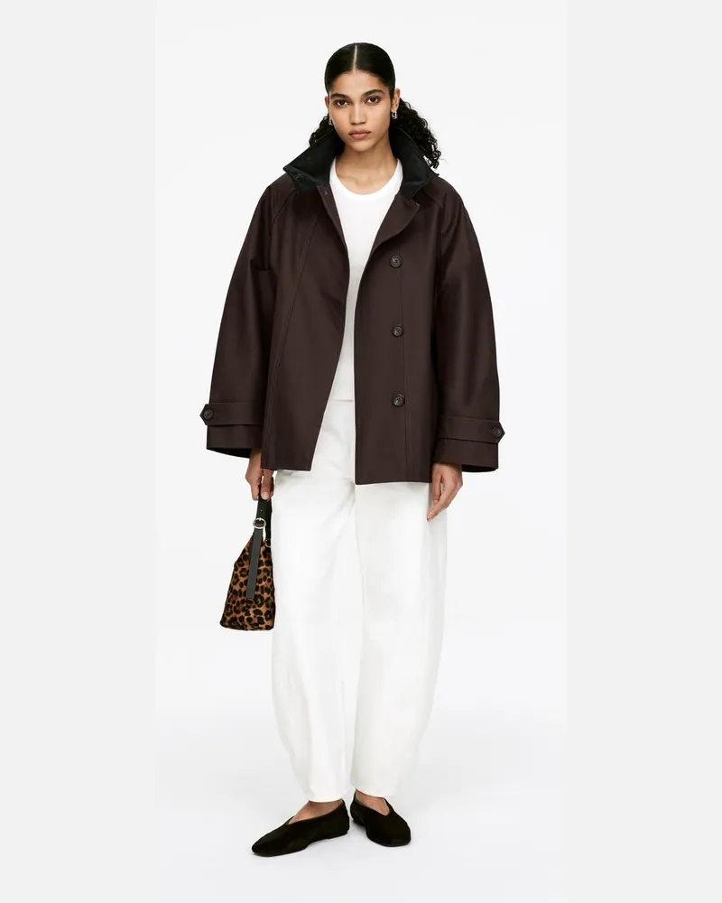Arket Gefütterte Baumwolljacke -Braun Braun