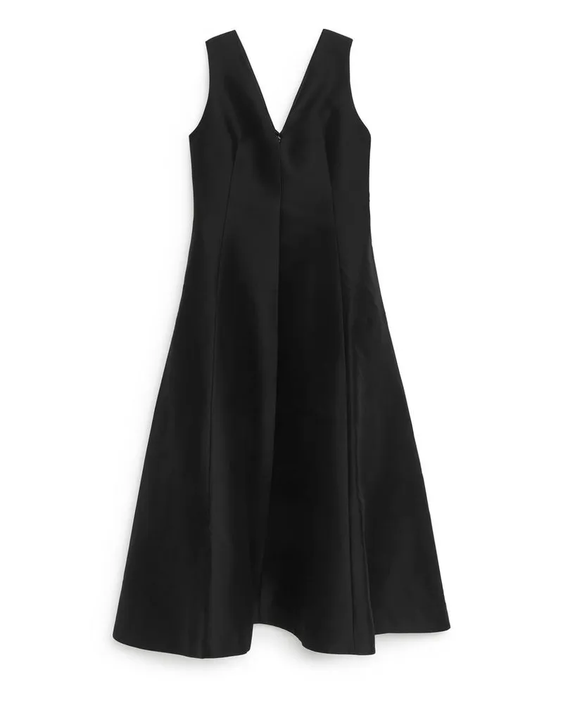 Arket Kleid Aus Lyocell-Mischung - Schwarz Schwarz
