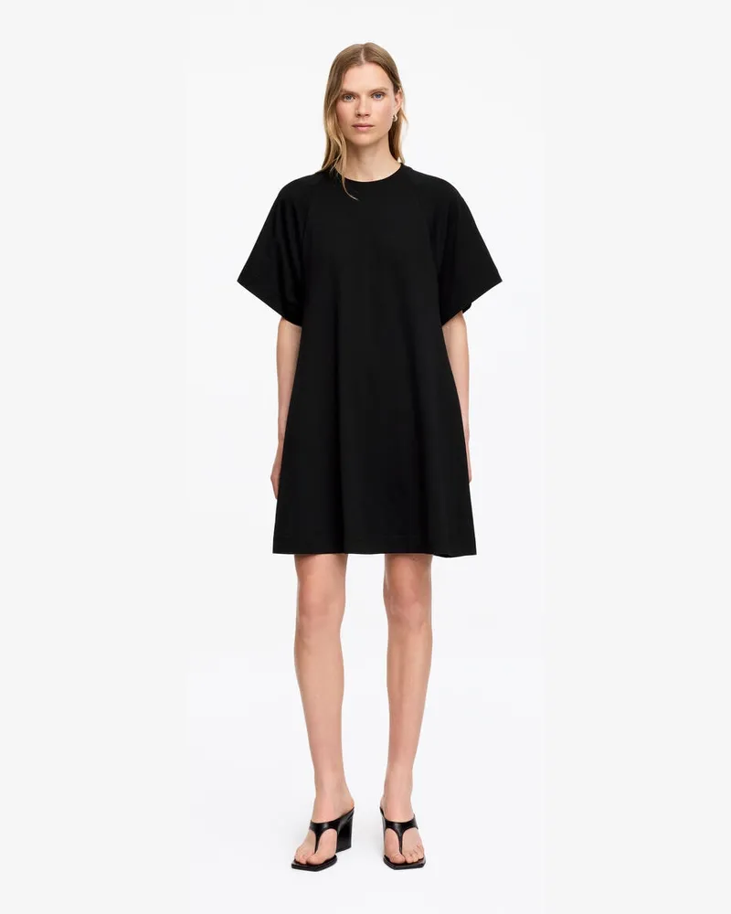 Arket Jerseykleid Aus Baumwolle -Schwarz Schwarz
