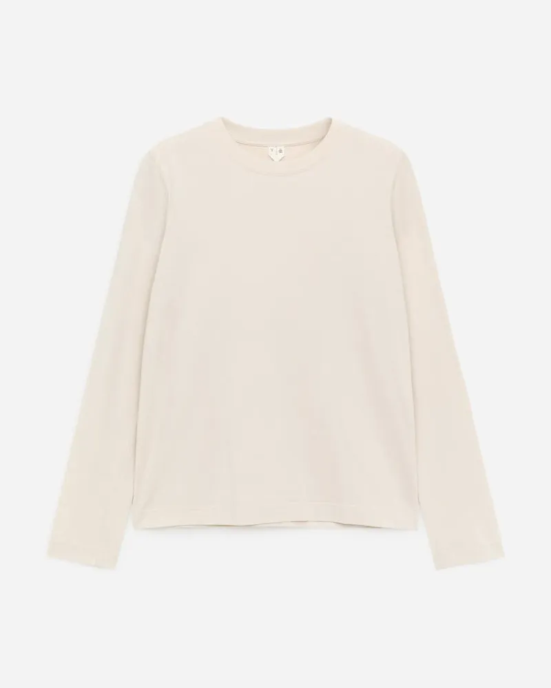 Arket Signature-Langarmshirt -Weiß Weiß