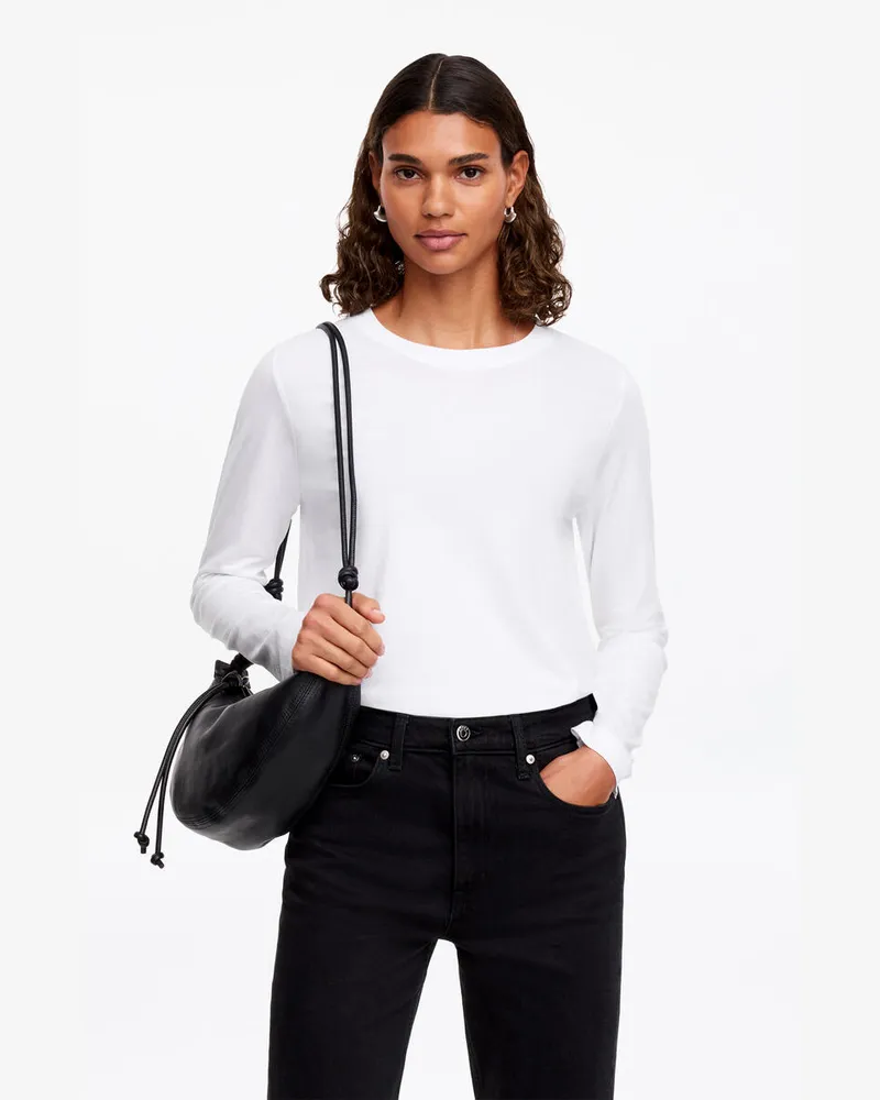 Arket Signature-Langarmshirt -Weiß Weiß