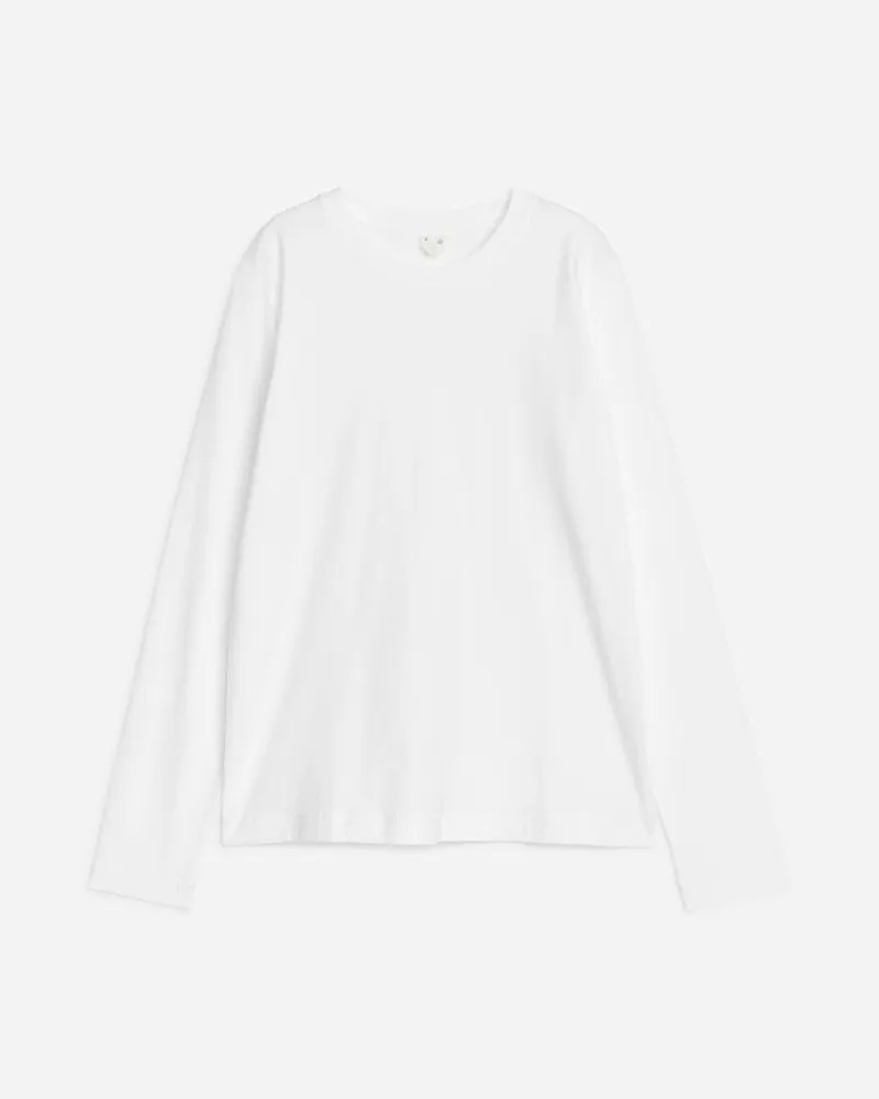 Arket Iris Leichtes T-Shirt - Weiß Weiß
