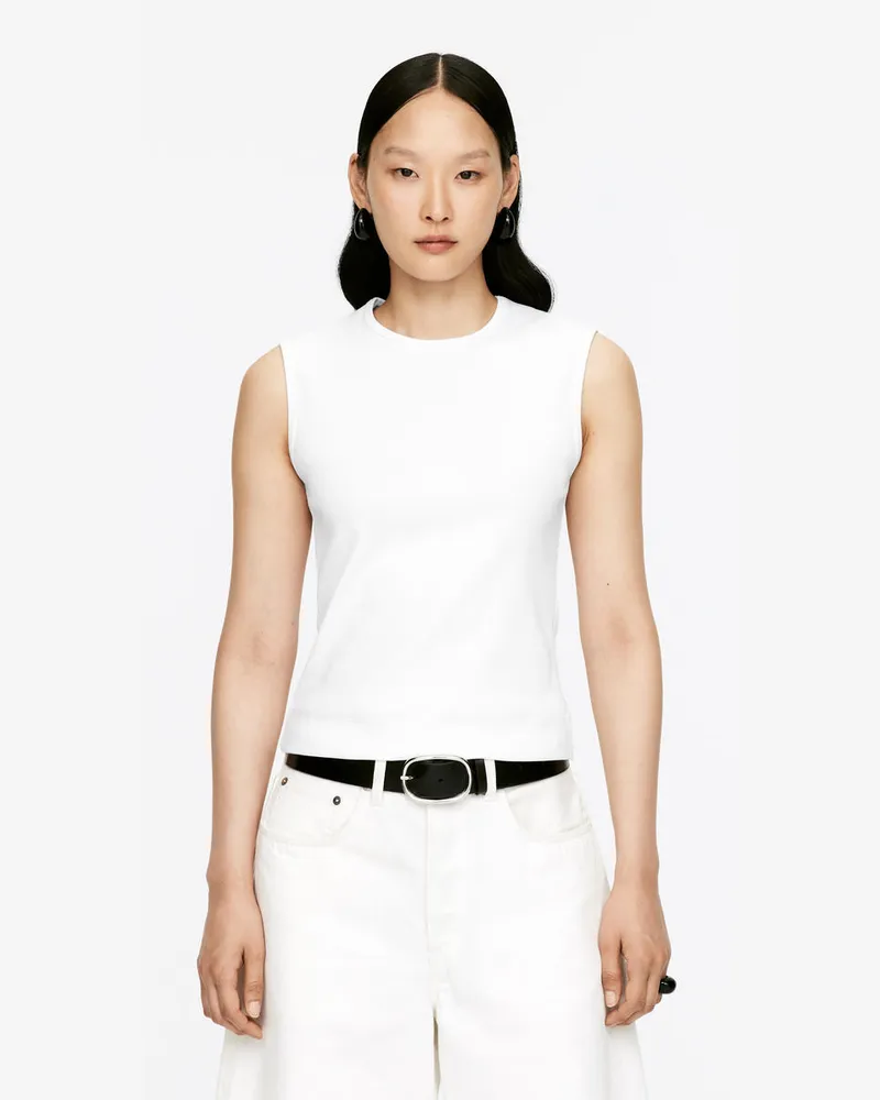 Arket Geripptes Tanktop -Weiß Weiß