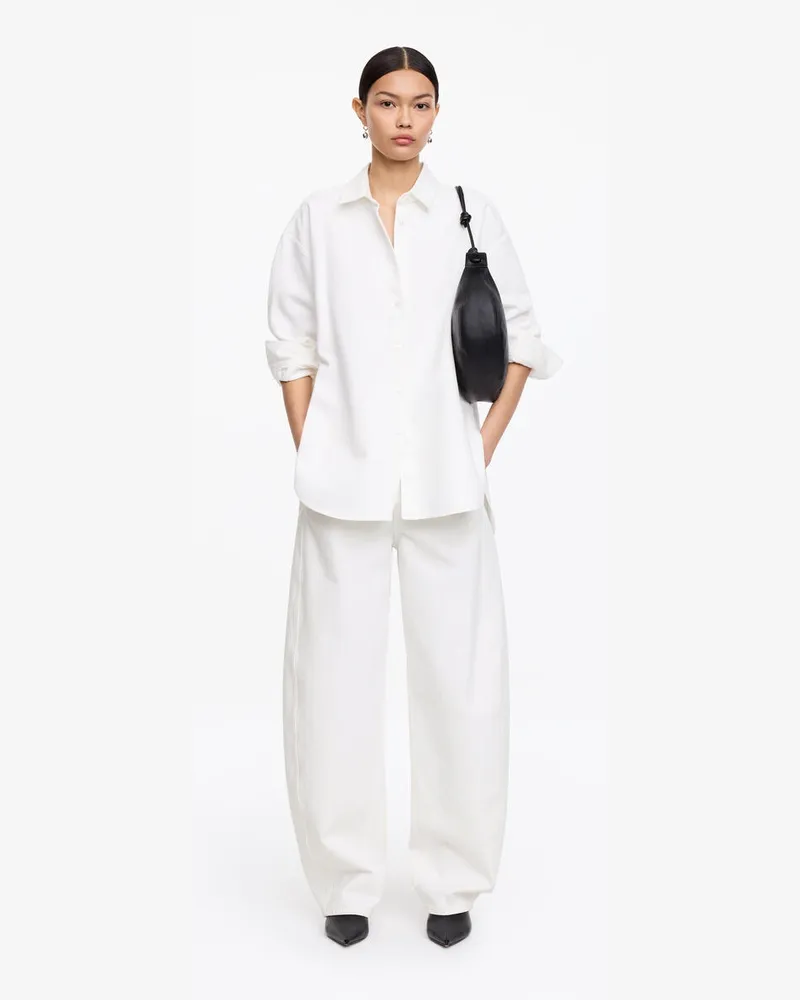 Arket Jeans Mit Barrel Legs -Weiß Weiß