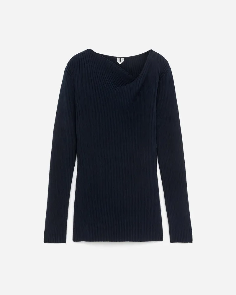Arket Rippstrick-Oberteil -Blau Blau