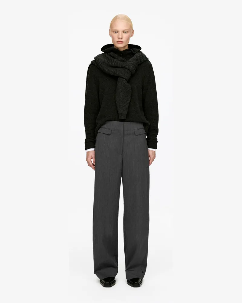 Arket Elegante Hose Aus Wollmischung -Grau Grau