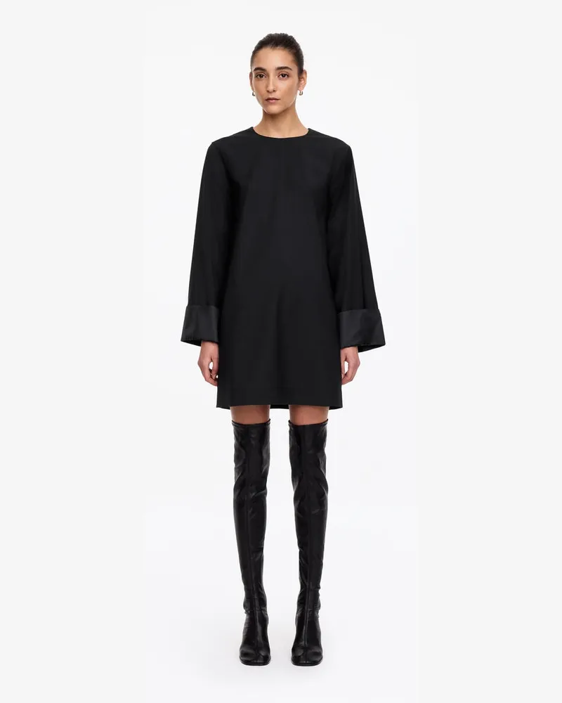Arket Langärmliges Minikleid -Schwarz Schwarz
