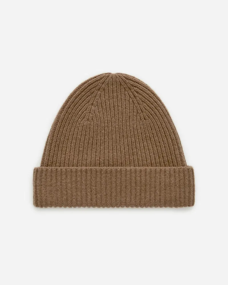 Arket Rippstrick-Beanie Aus Wollmischung - Beige Beige