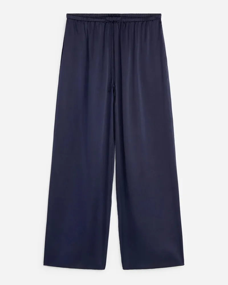 Arket Hose Aus Seidensatin -Blau Blau