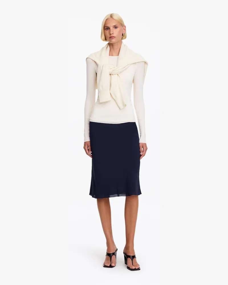 Arket Midirock Aus Chiffon -Blau Blau
