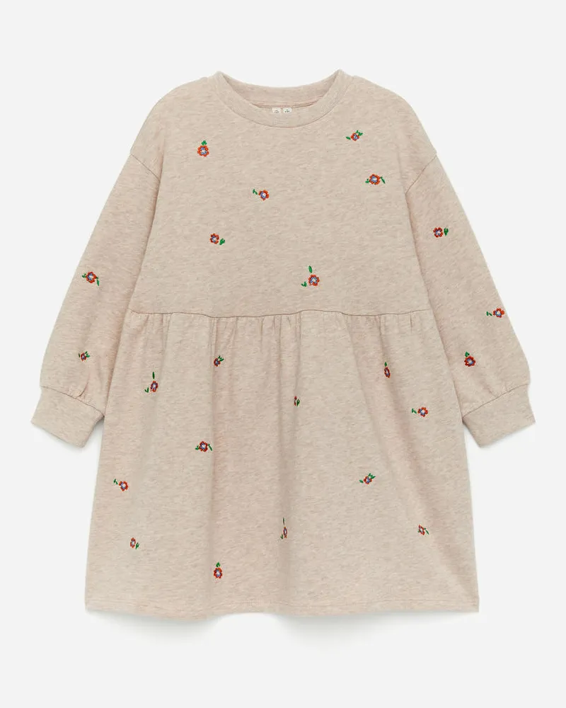Arket Sweatshirtkleid Mit Stickerei -Beige Beige