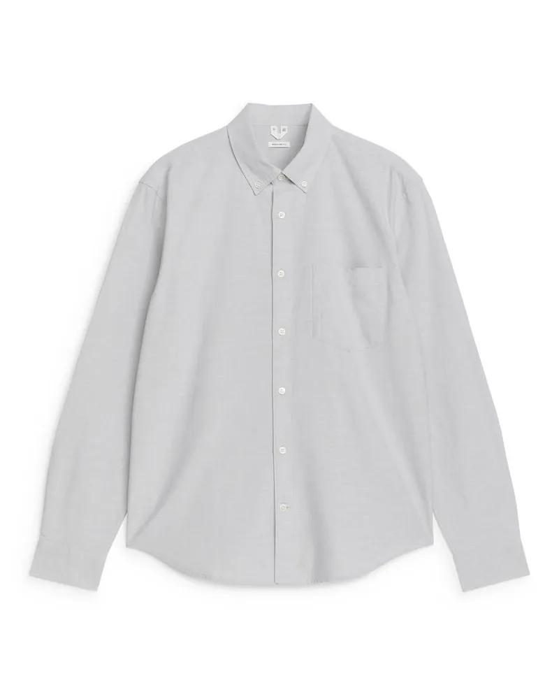 Arket Oxford-Hemd - Grau Hellgrau