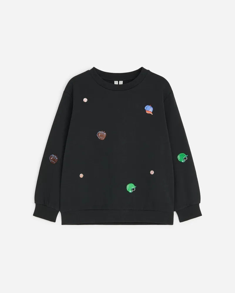 Arket Frottee-Sweatshirt -Schwarz Schwarz