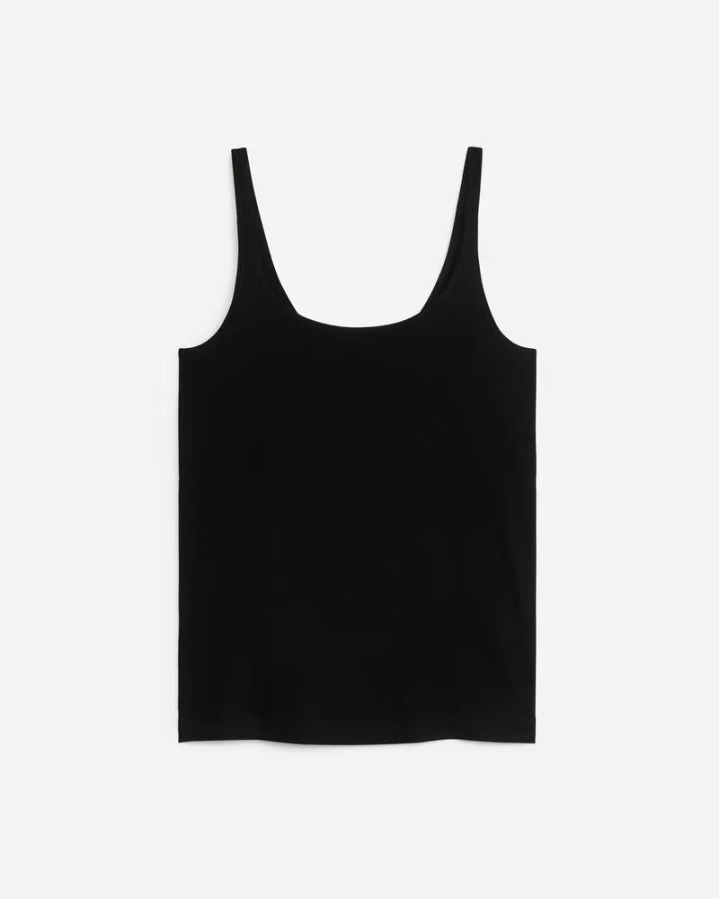 Arket Geripptes Tanktop - Schwarz Schwarz