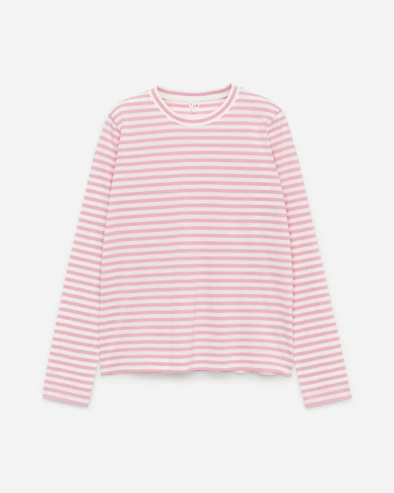 Arket Iris Leichtes T-Shirt - Mehrfarbig|Rosa|Weiß Rosa