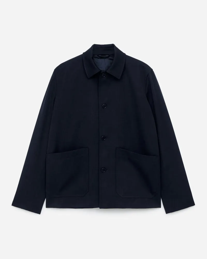 Arket Jacke Aus Wolle Und Baumwolle -Blau Blau