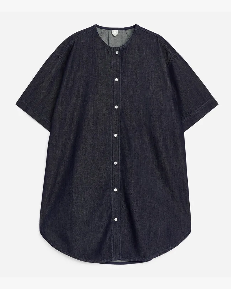 Arket Raw-Denim-Bluse -Blau Blau