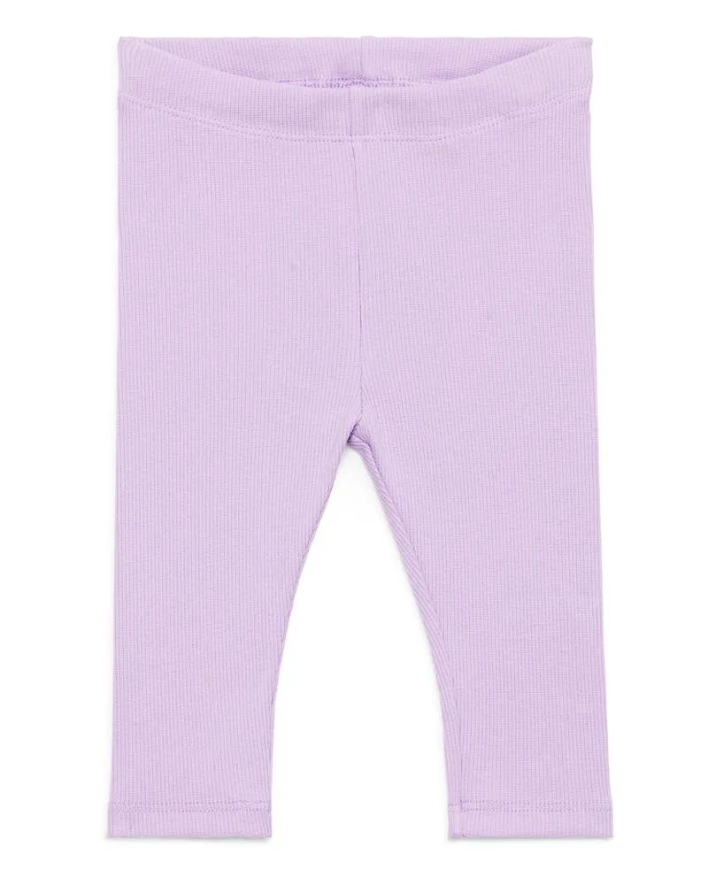 Arket Gerippte Leggings - Lila Lila