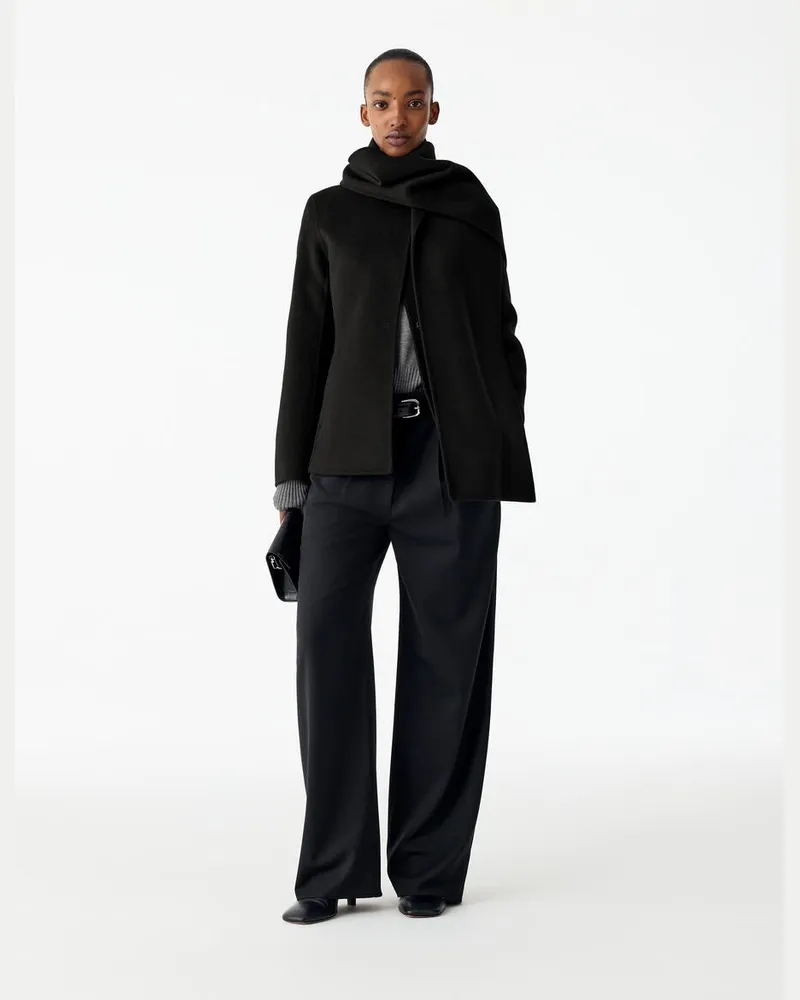 Arket Doubleface-Blazer Aus Wollmischung -Schwarz Schwarz