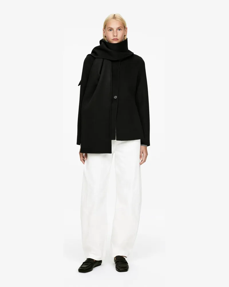 Arket Doubleface-Blazer Aus Wollmischung -Schwarz Schwarz