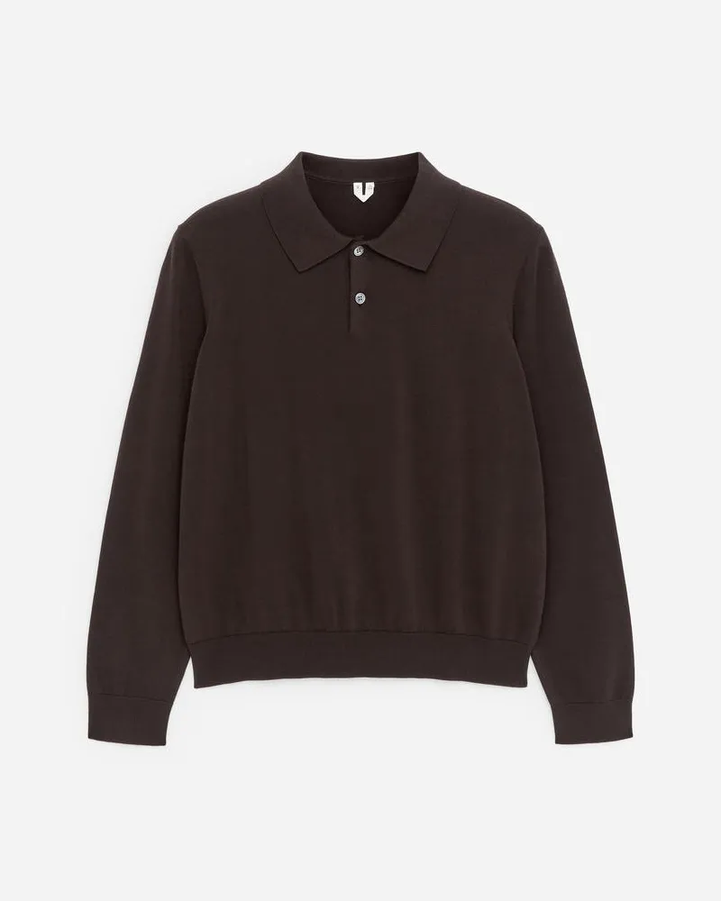 Arket Poloshirt Aus Baumwolle -Braun Braun