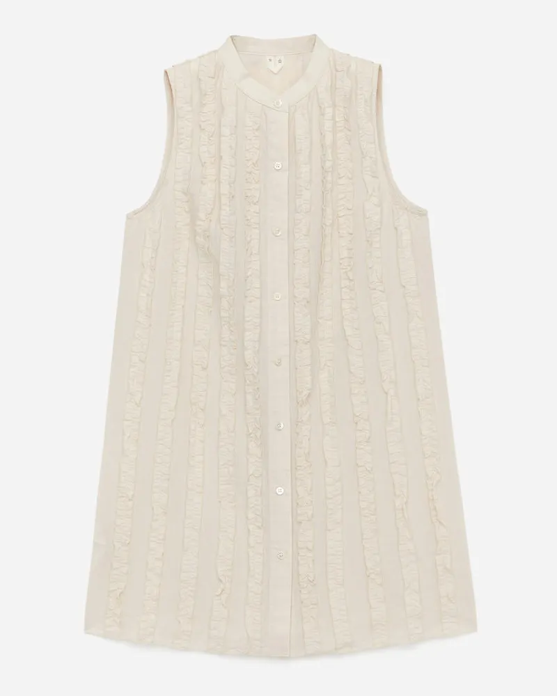 Arket Minikleid Mit Rüschen -Weiß Weiß