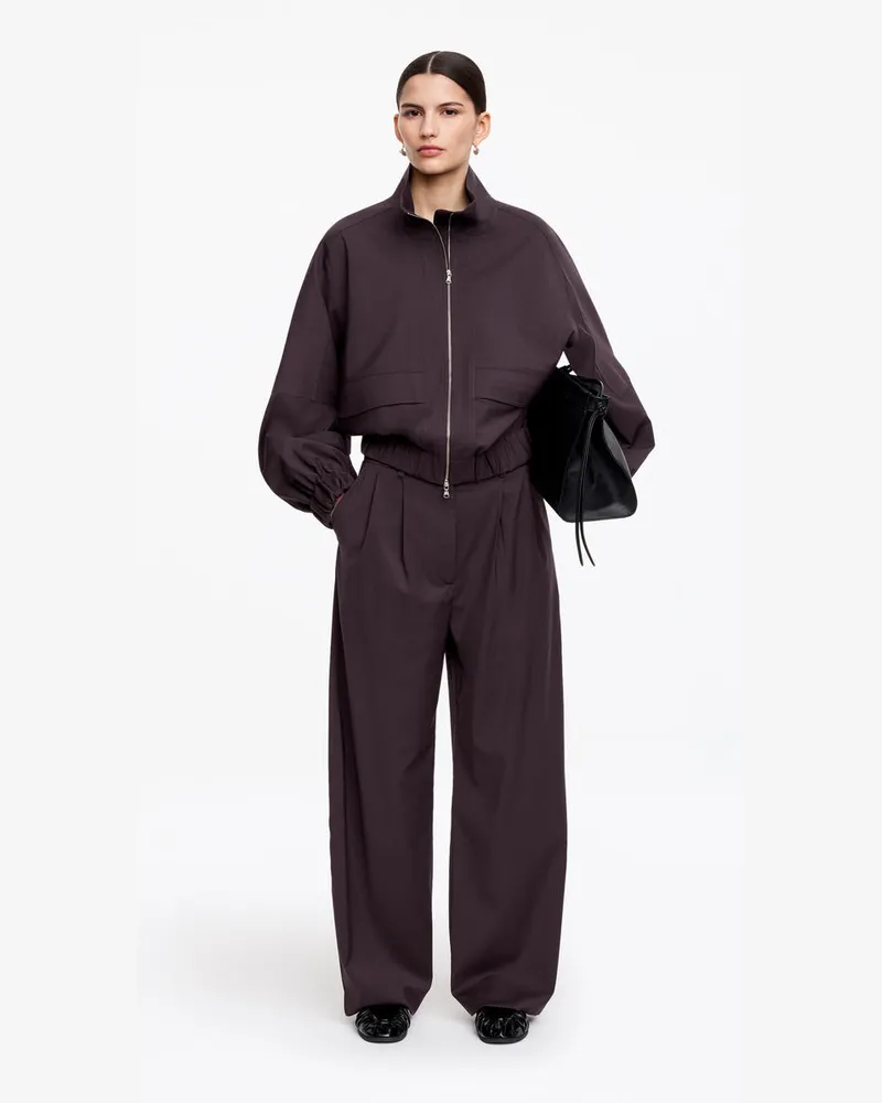 Arket Elegante Weite Hose -Braun Braun