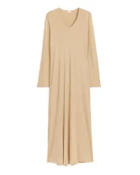 Arket Maxikleid aus Lyocell Beige