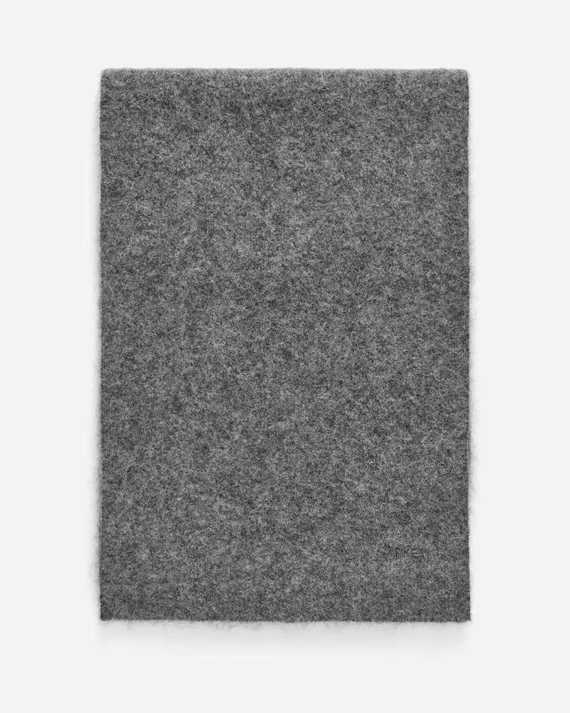 Arket Schal Aus Alpakawolle Und Wolle -Grau Grau
