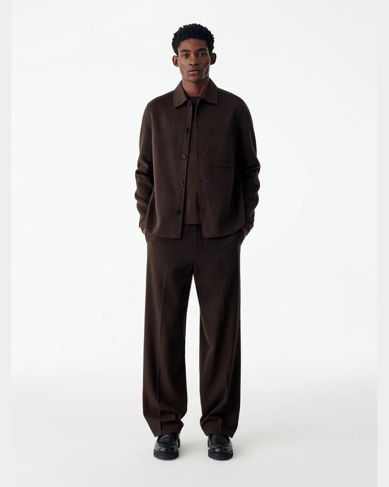 Arket Doubleface-Overshirt Aus Wollmischung -Braun Braun
